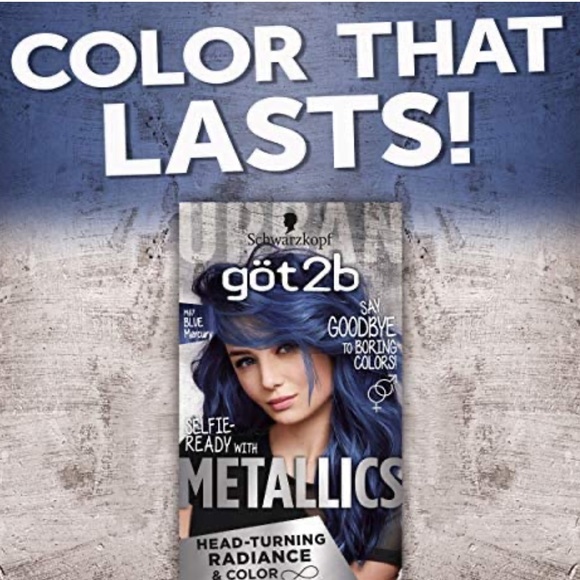 NWT Got2b Permanent Hair Color Metallic Blue Mercury 4.8 fl oz - Picture 3 of 4